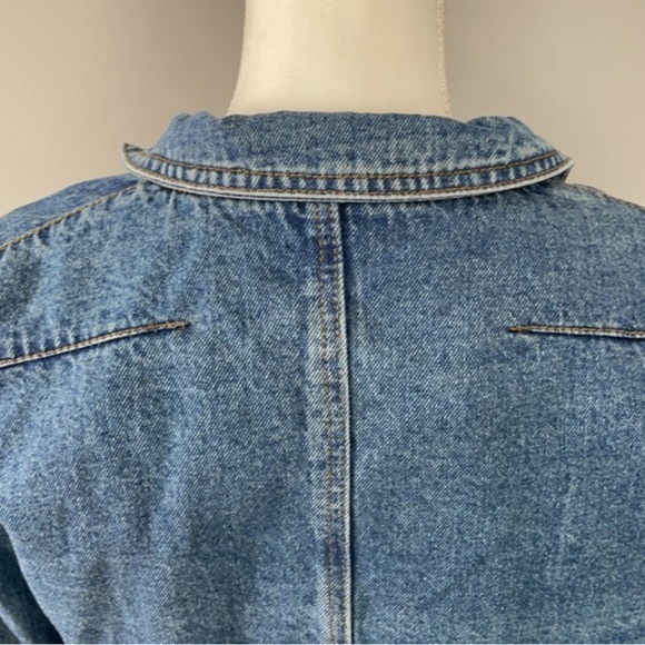 NEW! Current Air Denim Peplum Overlay Jean Jacket Size XS - Picture 9 of 15